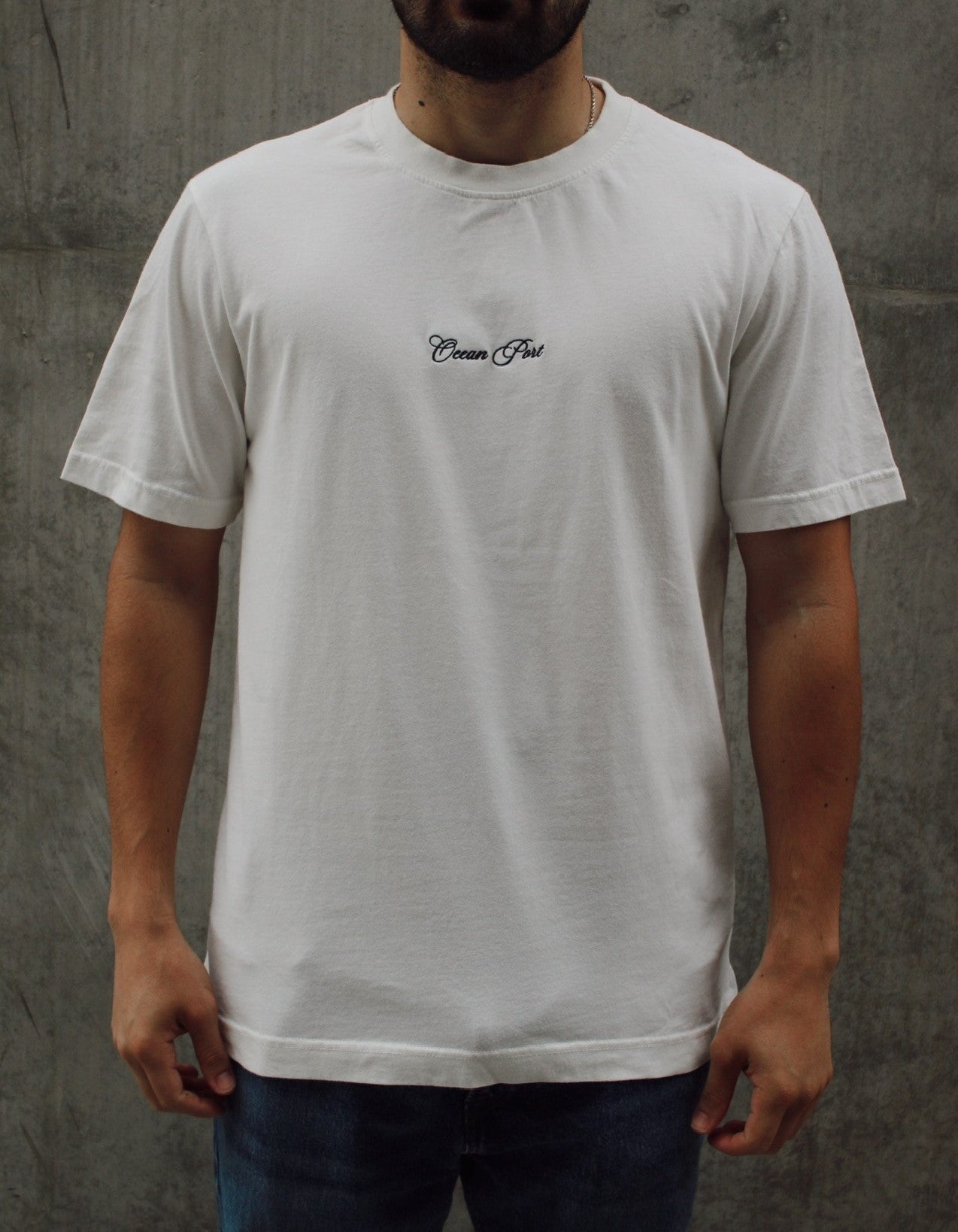 Ocean Port Classic Embroidered Shirt Off White
